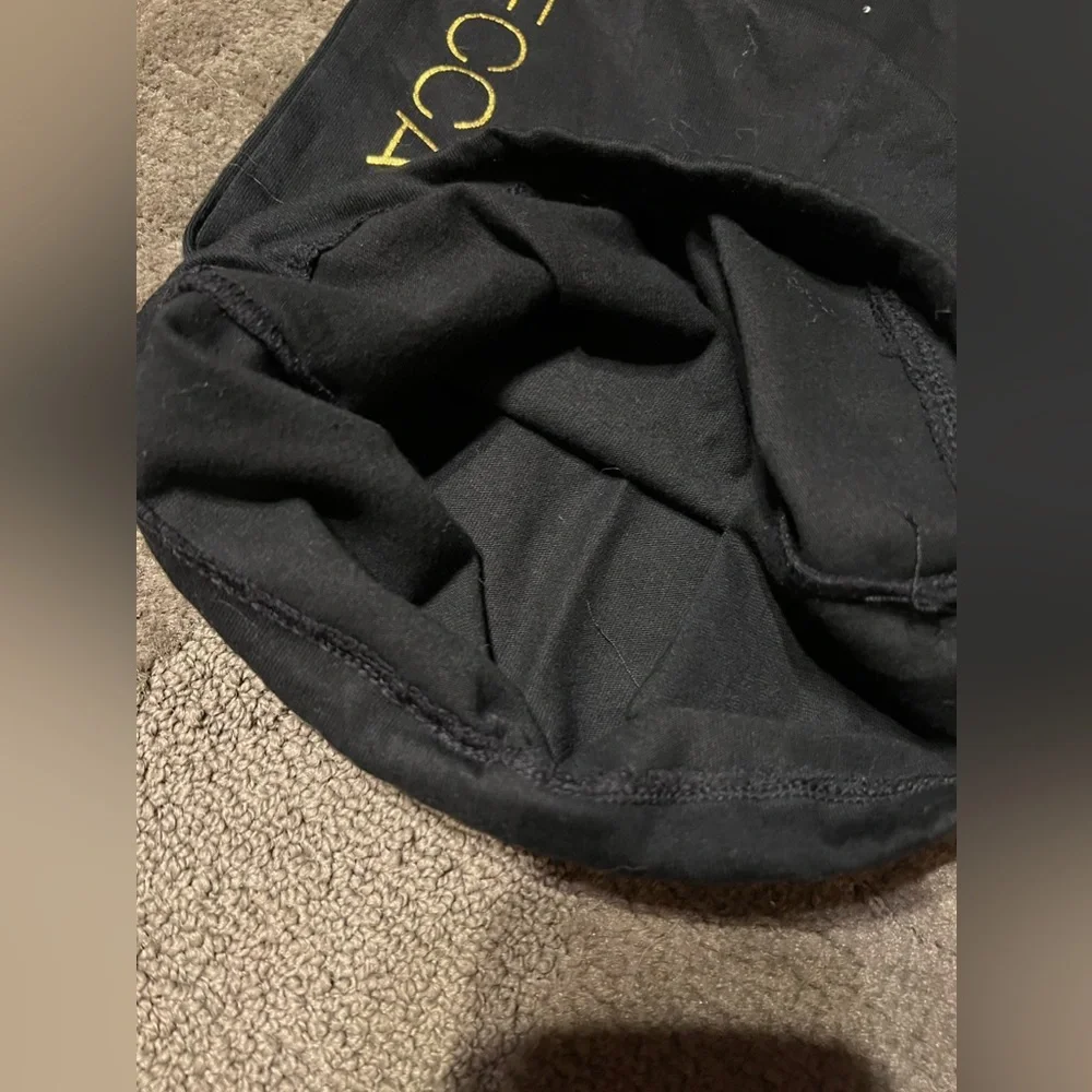 Rebecca Minkoff Dust Bag Black Fabric Gold Metallic Lettering Storage Designer - Picture 5 of 7